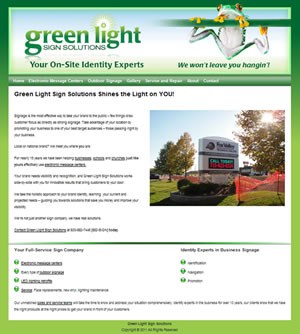Green Light Sign Solutions Website.