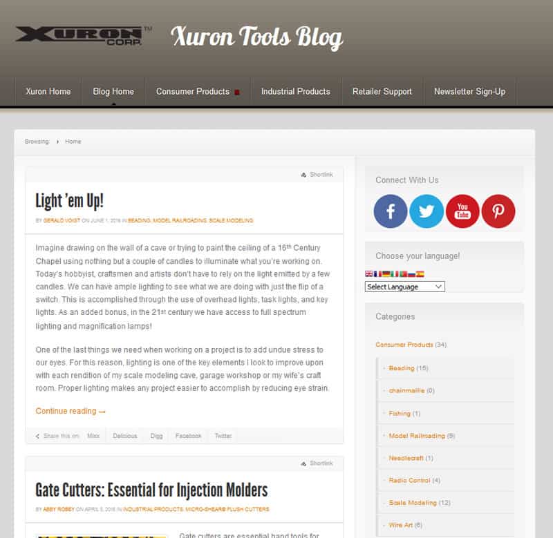 The old Xuron Corp blog.