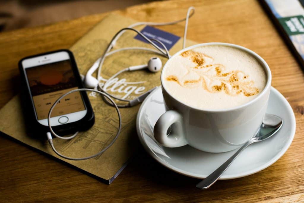 Listen in to a podcast for business over your favorite cup of coffee.